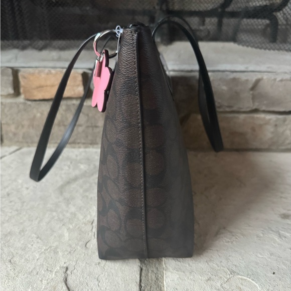 Coach Signature Brown Tote - Picture 3 of 6